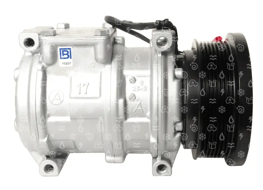 kompresor DENSO, 123 mm, 12 V, poly V8,, John Deere - náhrada